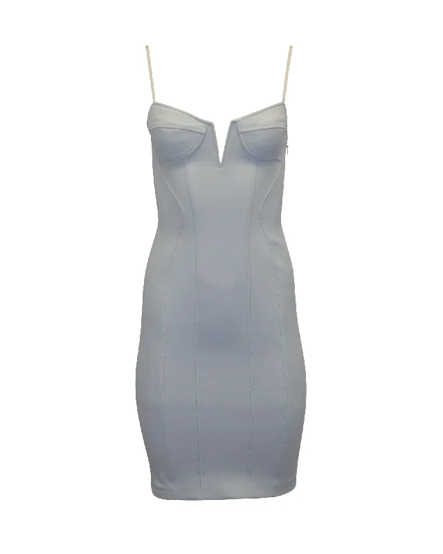 Alexander Wang Corset Bodycon Dress in Mint Polyamide