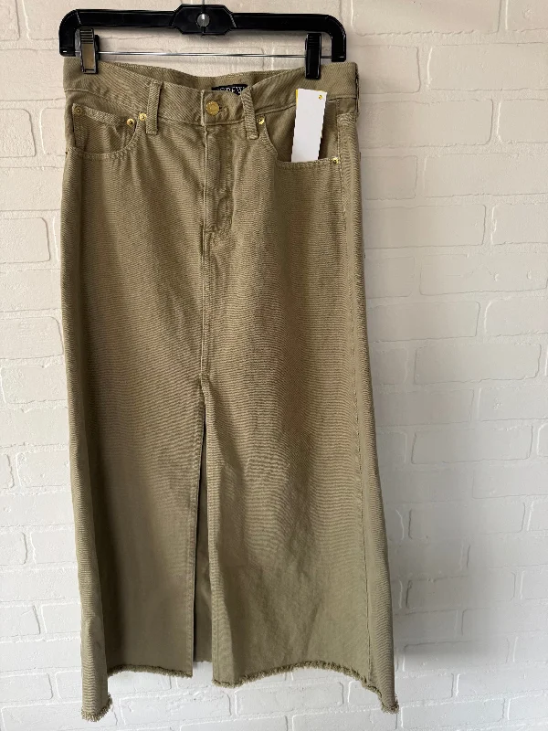 Skirt Maxi By J. Crew In Green Denim, Size: 6