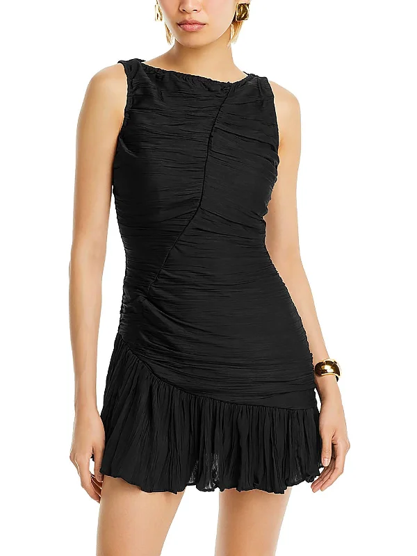 Womens Ruched Above Knee Bodycon Dress