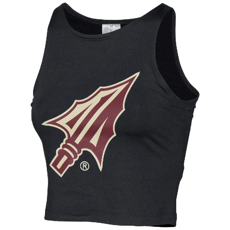 ZooZatz's Women's Arrowhead Crop Tank - Black