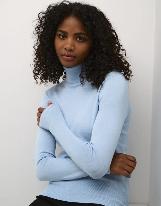 Kaffe Astrid Roll Neck Sweater CELESTIAL BLUE