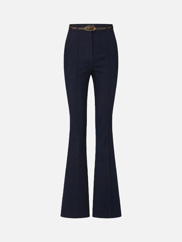 Gracie Belted Denim Pant in Midnight