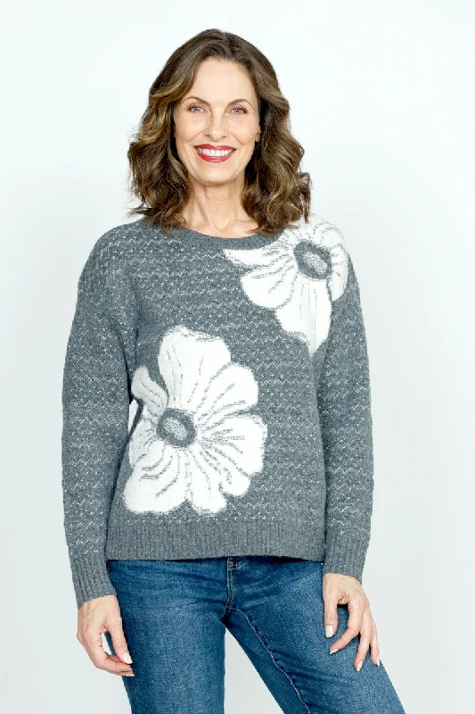 Lolo Luxe Flower Jacquard Sweater