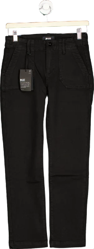 Paige Black mid-rise straight leg Mayslie Jeans UK W27